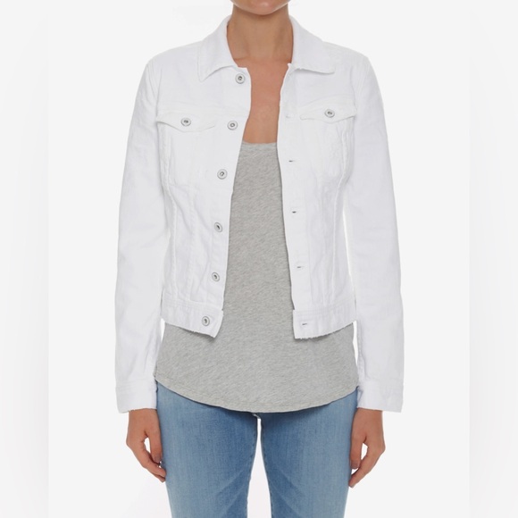 AG Adriano Goldschmied White Jean Jacket - Picture 1 of 8